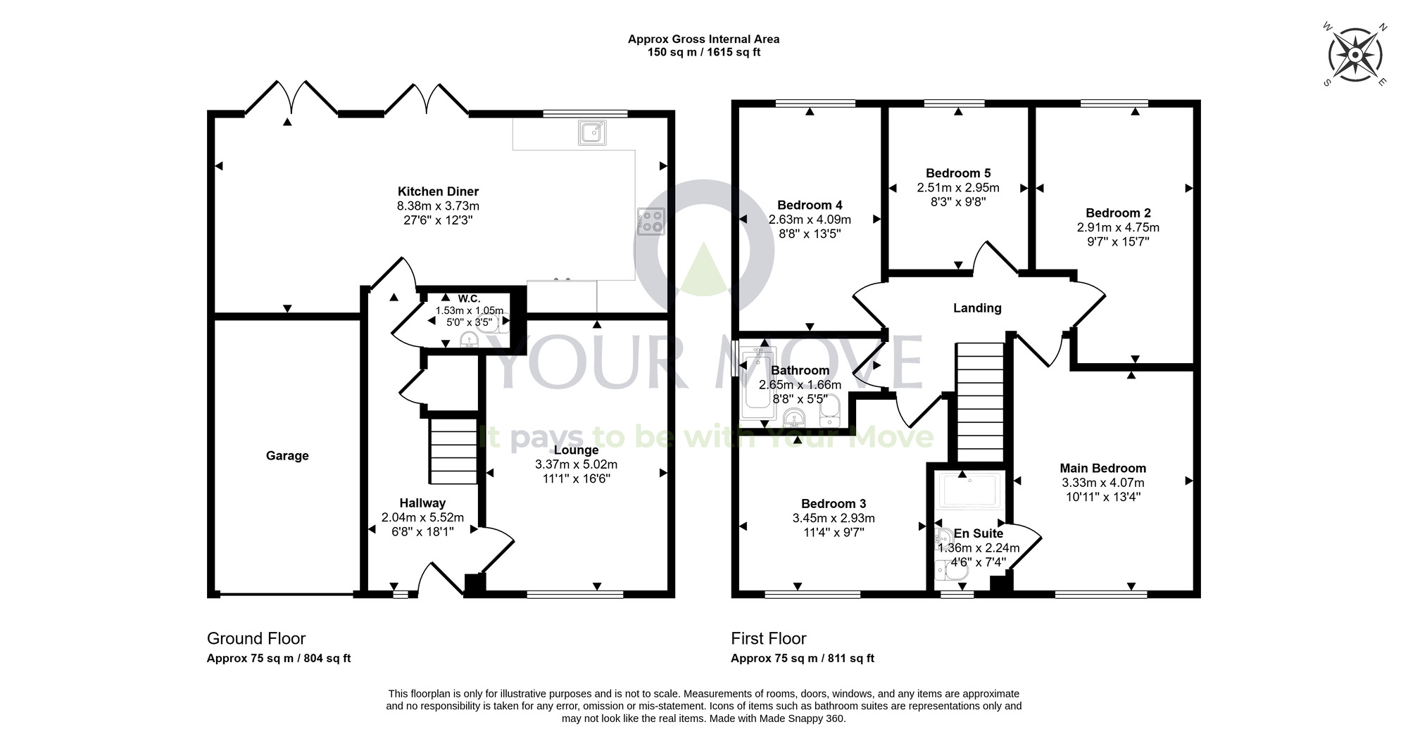 Floorplan of 5 bedroom Detached House for sale, Unwin Avenue, Rosyth, Fife, KY11