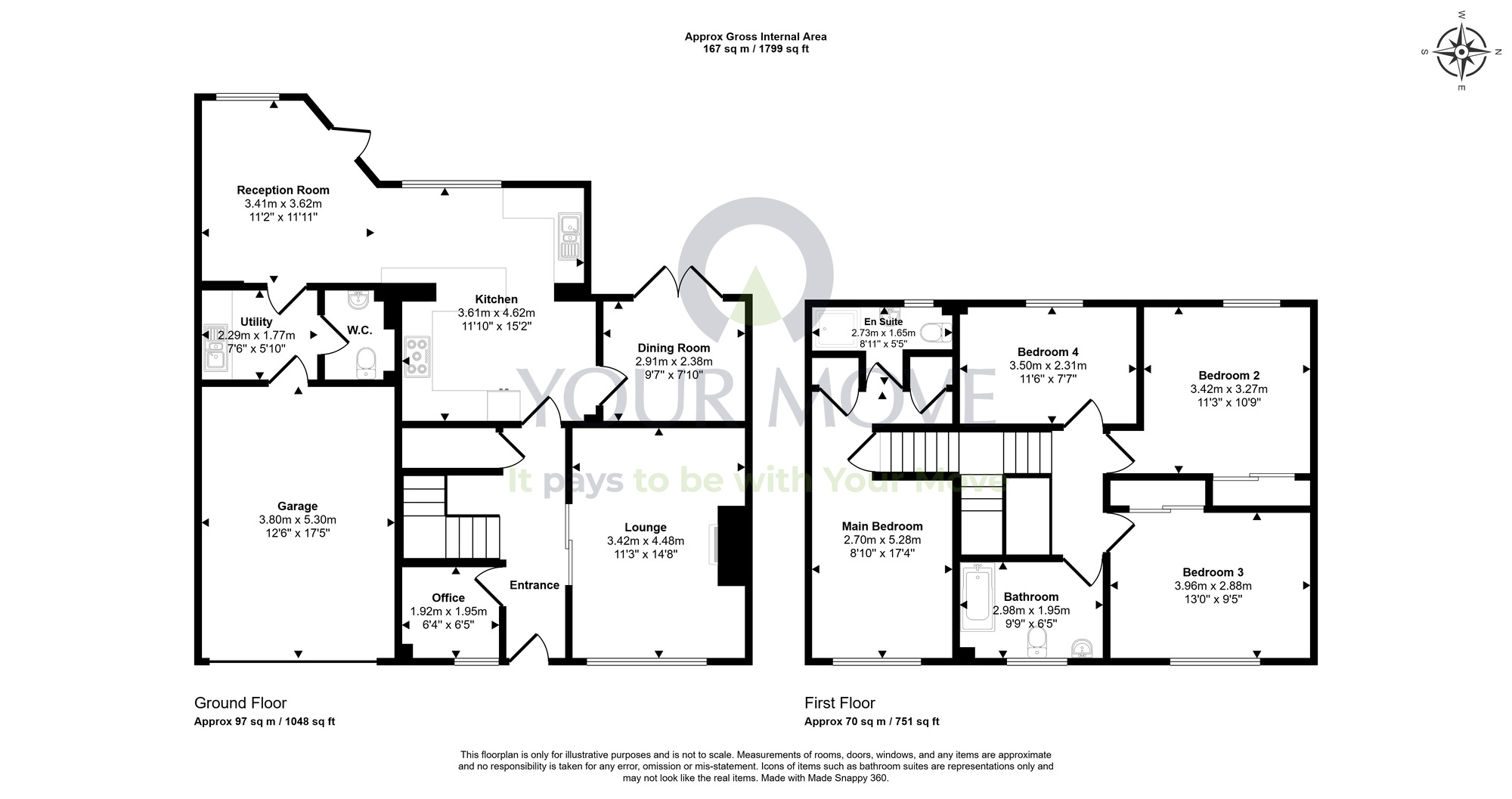 Floorplan of 4 bedroom Detached House for sale, Porterfield, Comrie, Fife, KY12