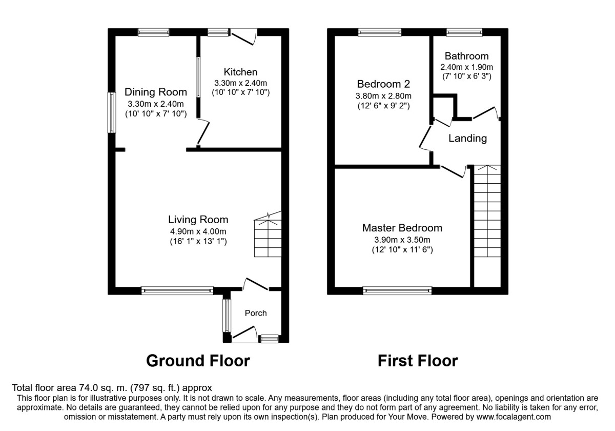 Floorplan of 2 bedroom  House to rent, Waverley Road, Dumfries, DG2
