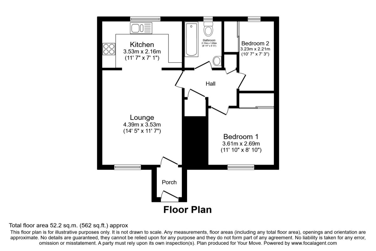 Floorplan of 2 bedroom Flat to rent, Corberry Mews, Dumfries, DG2