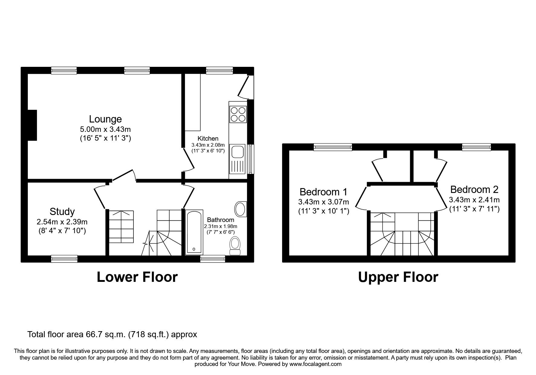 Floorplan of 2 bedroom  Flat to rent, A 157 Irish Street, Dumfries, DG1