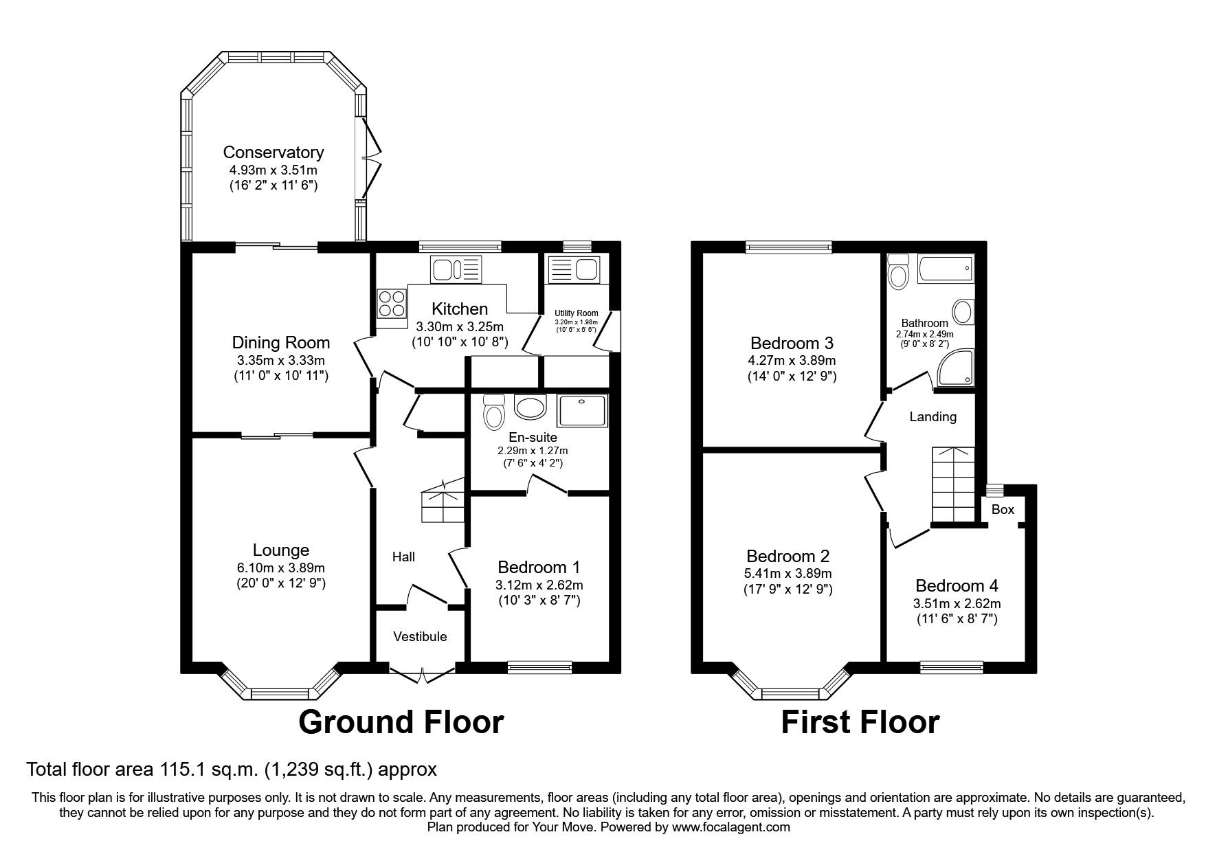 Floorplan of 4 bedroom Detached House to rent, Suffolkhill Avenue, Dumfries, DG2