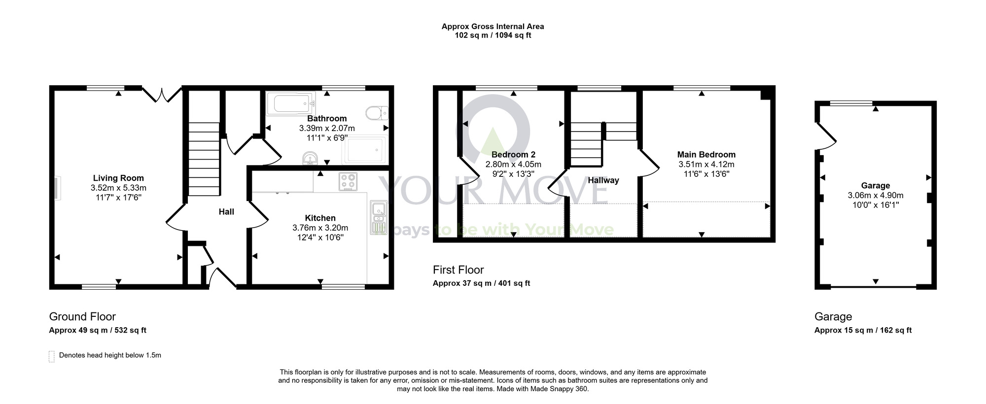 Floorplan of 2 bedroom Detached House for sale, Main Street, Glenluce, Dumfries and Galloway, DG8