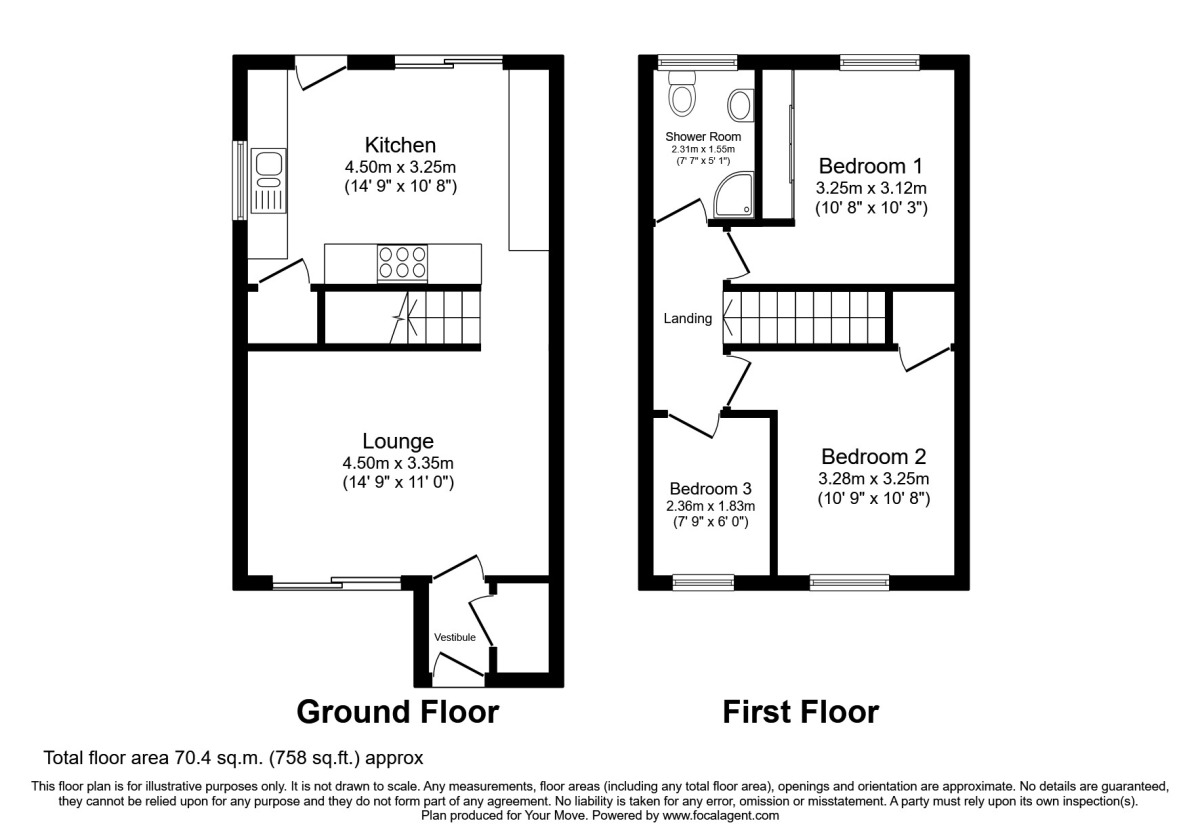 Floorplan of 3 bedroom Detached House to rent, Mosspark Court, Dumfries, DG1
