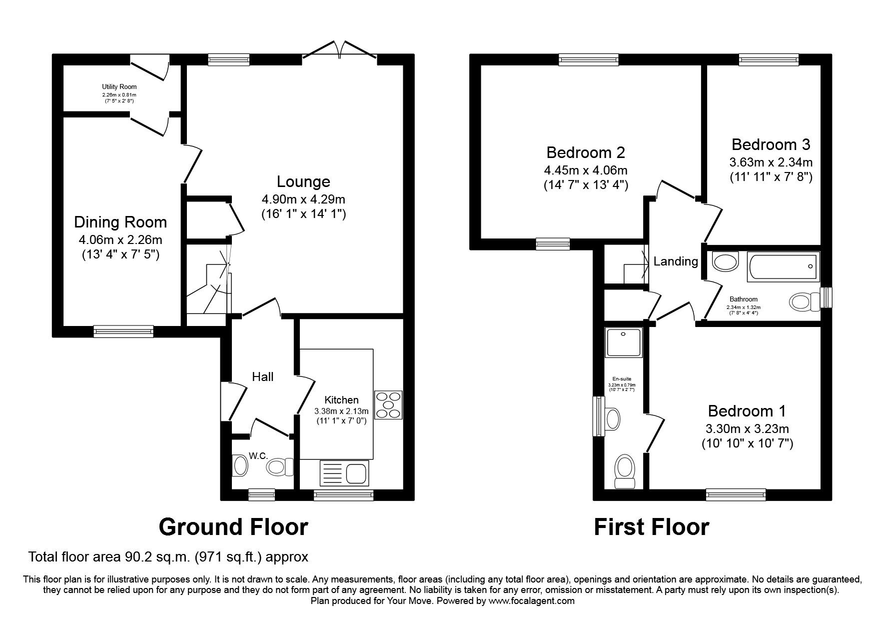 Floorplan of 3 bedroom Detached House to rent, McFarlane Avenue, Kingholm Quay, Dumfries and Galloway, DG1
