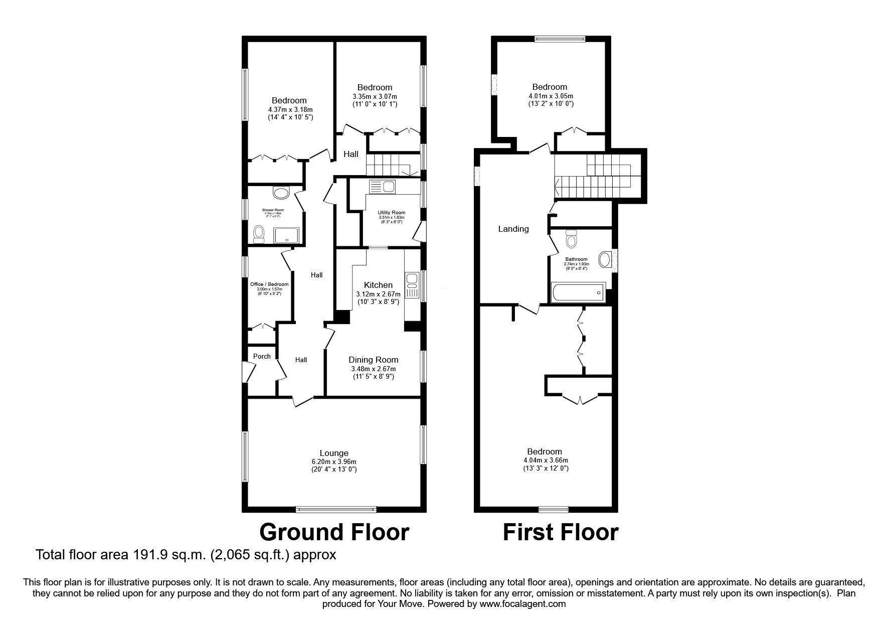 Floorplan of 4 bedroom Detached House for sale, Dunreggan Brae, Moniaive, Dumfries and Galloway, DG3