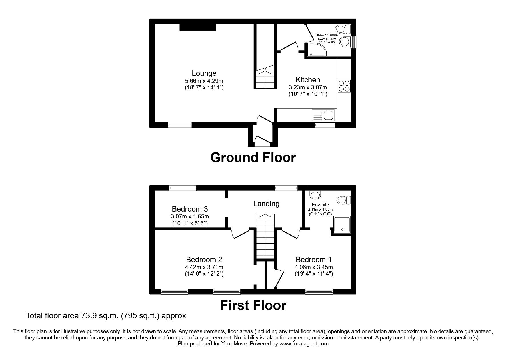 Floorplan of 3 bedroom Detached House for sale, Palnackie, Castle Douglas, Dumfries and Galloway, DG7