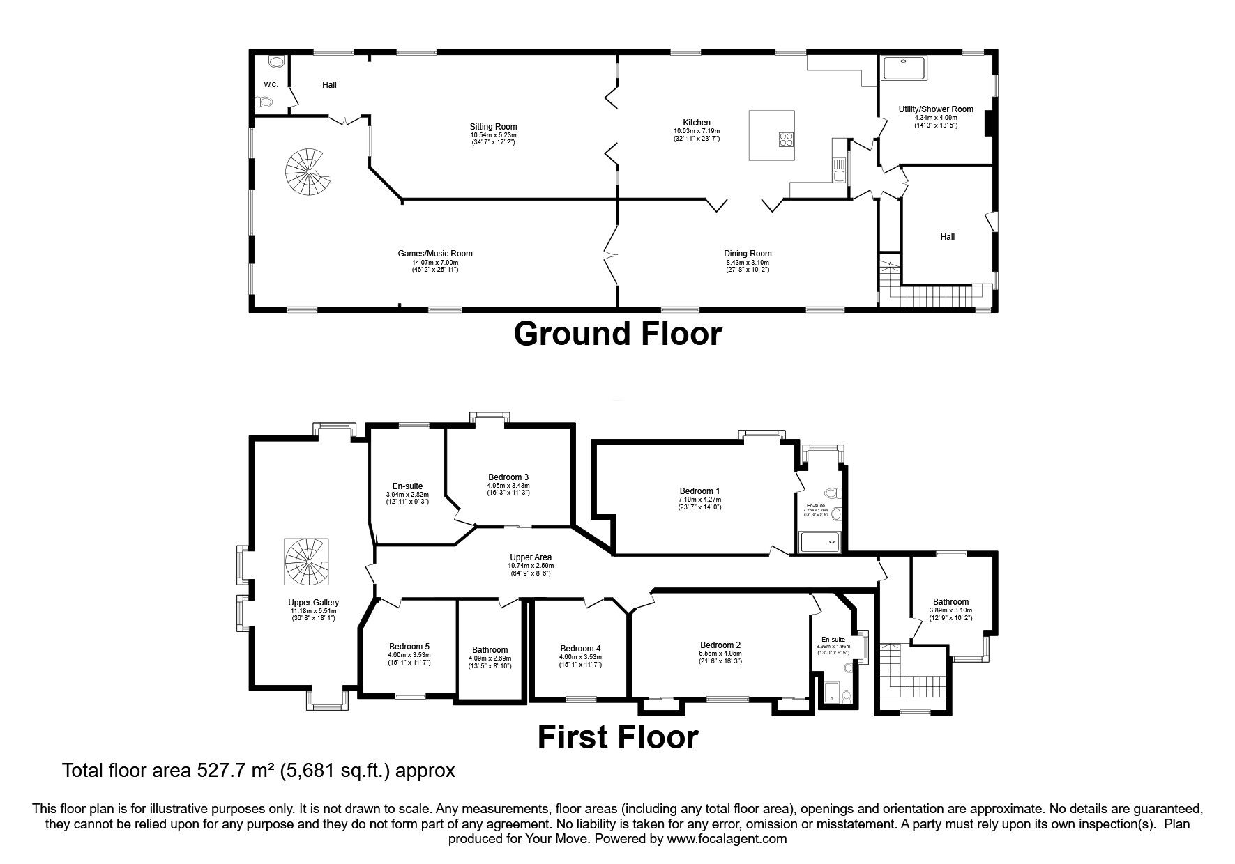 Floorplan of 5 bedroom Detached House for sale, Thornhill, Dumfries and Galloway, DG3