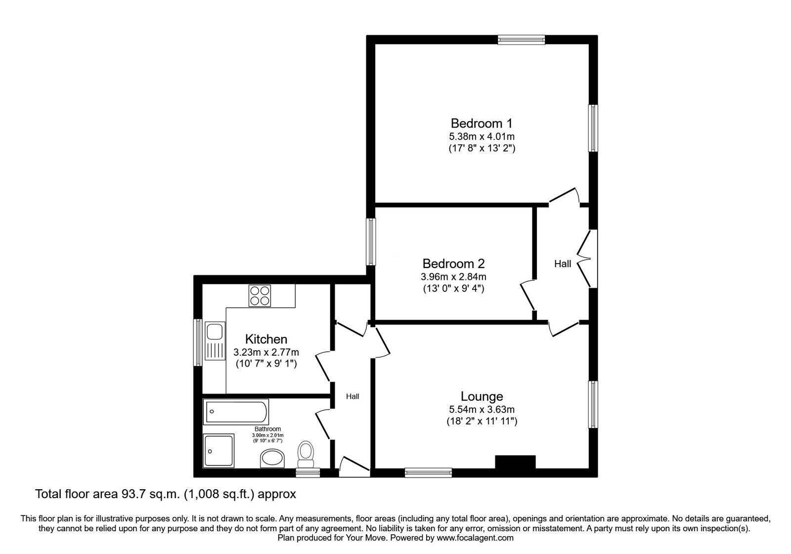 Floorplan of 2 bedroom Detached Property for sale, Dunscore, Dumfries, Dumfries and Galloway, DG2