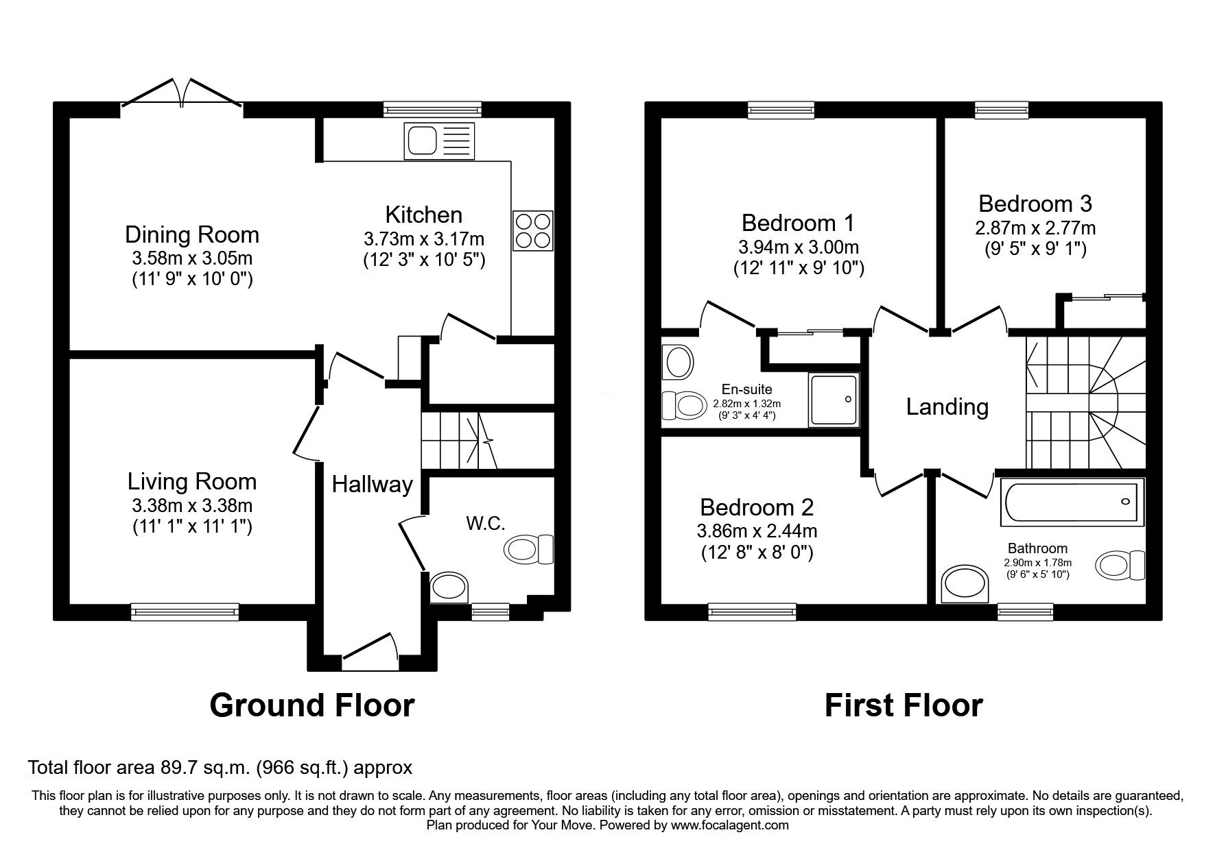 Floorplan of 3 bedroom Link Detached House for sale, Glenburn Gardens, Crocketford, Dumfries and Galloway, DG2