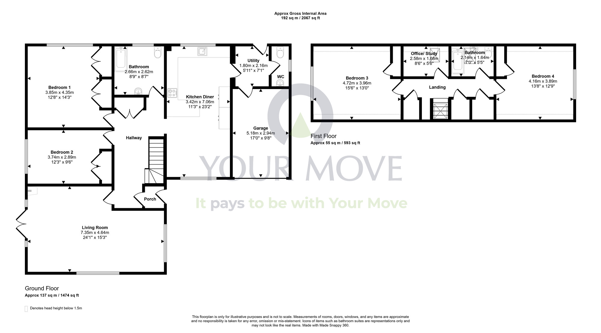 Floorplan of 5 bedroom Detached House for sale, Auldgirth, Dumfries, Dumfries and Galloway, DG2