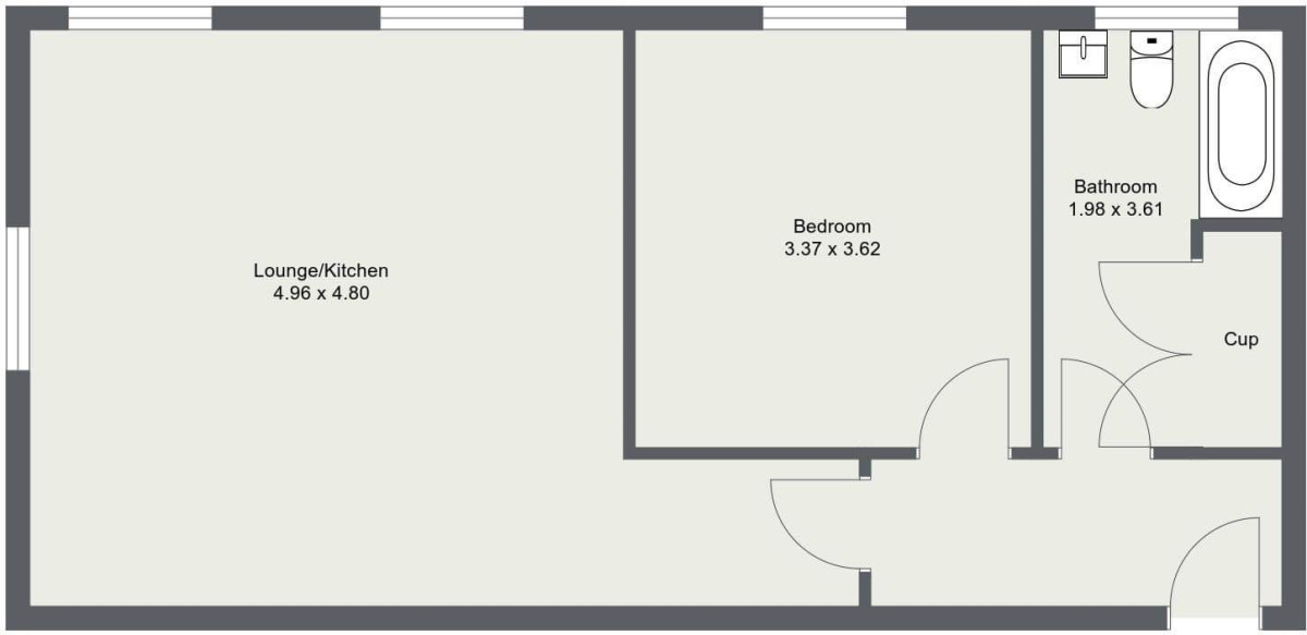 Floorplan of 1 bedroom  Flat for sale, Craigs Road, Dumfries, Dumfries and Galloway, DG1