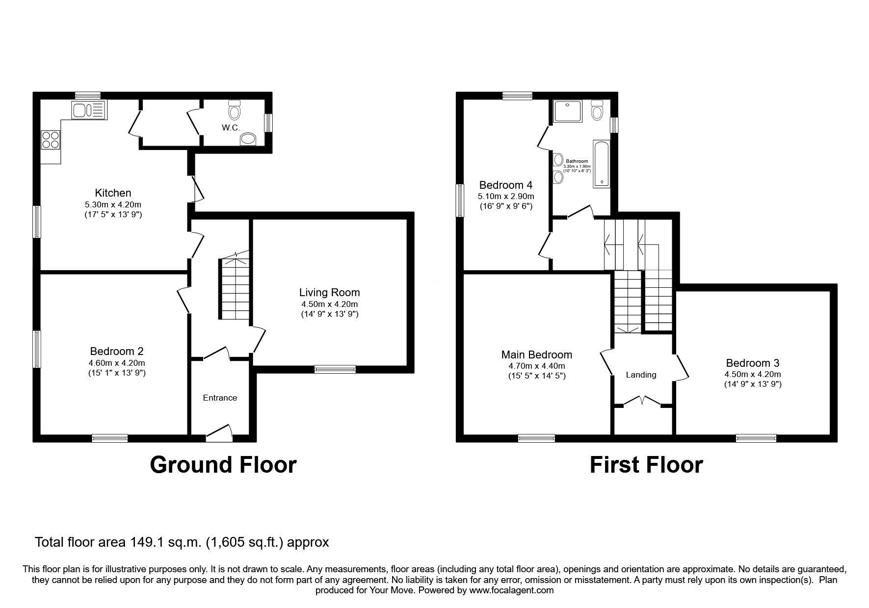 Floorplan of 4 bedroom Detached House for sale, Auldgirth, Dumfries, Dumfries and Galloway, DG2