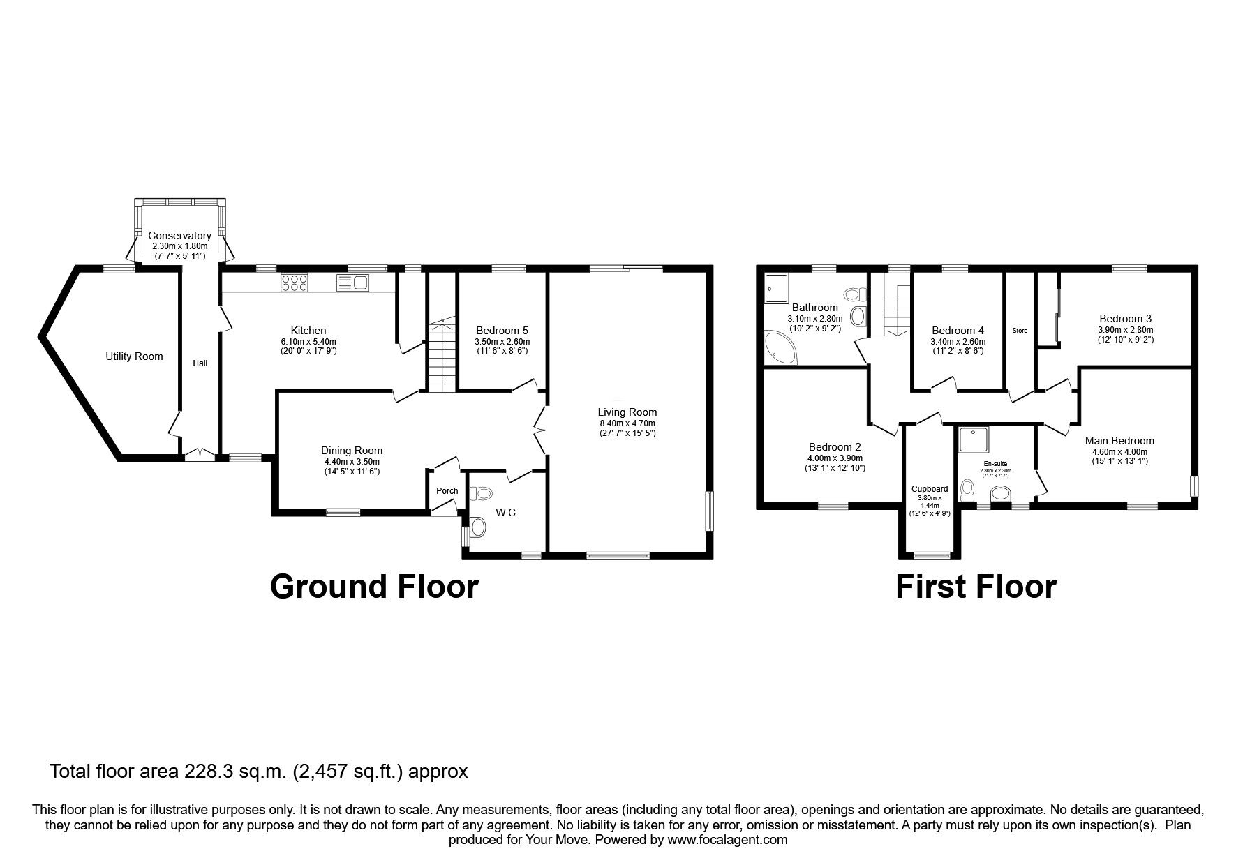 Floorplan of 5 bedroom Detached House for sale, Dumfries, Dumfries and Galloway, DG2
