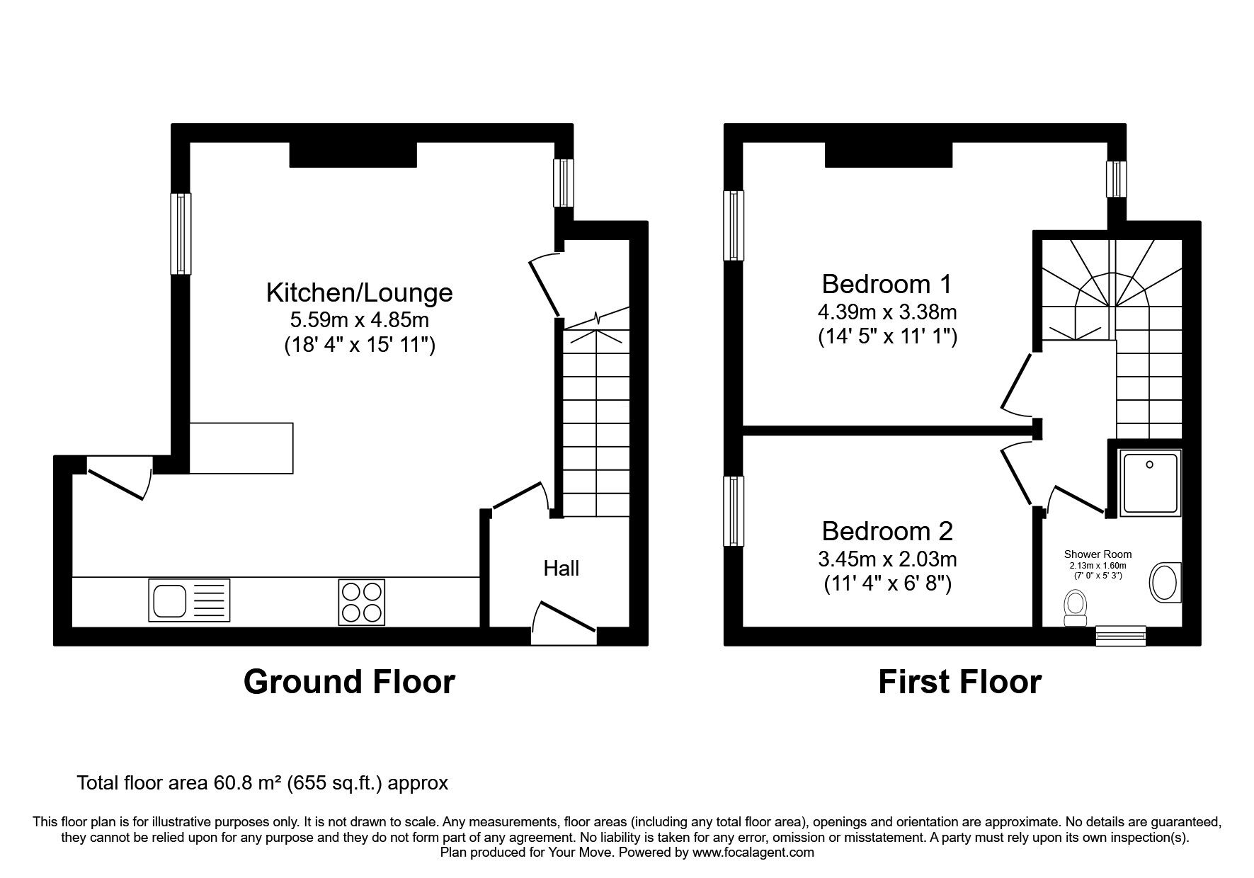 Floorplan of 2 bedroom  House for sale, Robertvale Terrace, Dumfries, Dumfries and Galloway, DG1