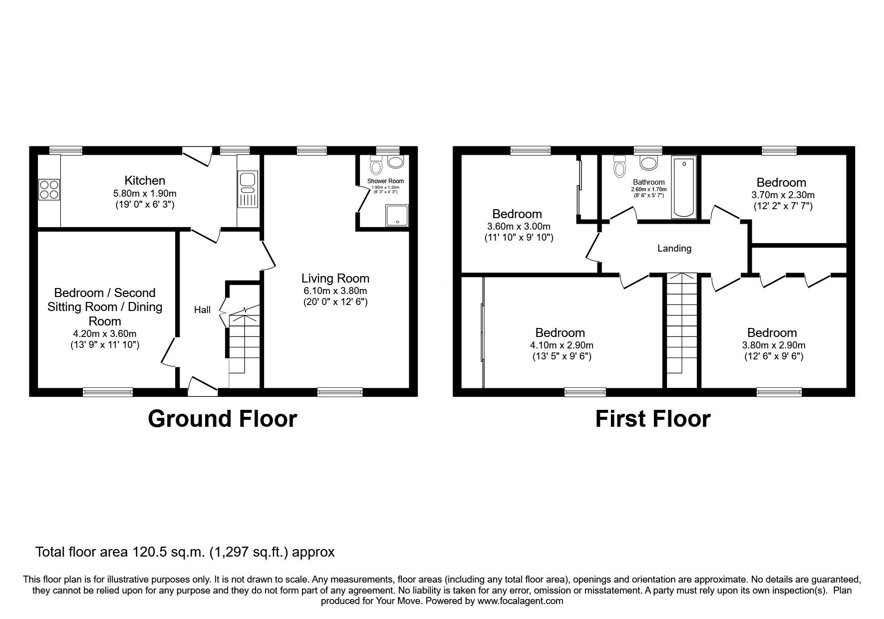 Floorplan of 4 bedroom End Terrace House for sale, Mossgiel Avenue, Dumfries, Dumfries and Galloway, DG2