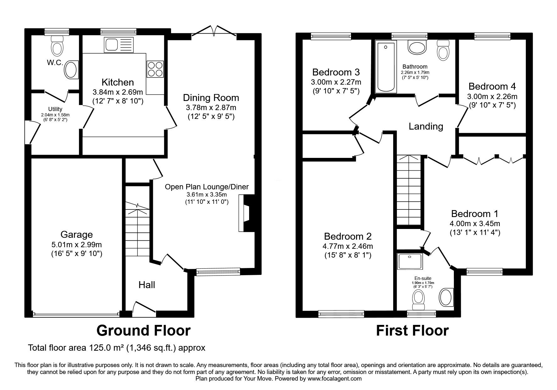 Floorplan of 4 bedroom Detached House for sale, Eider Close, Dumfries and Galloway, DG1
