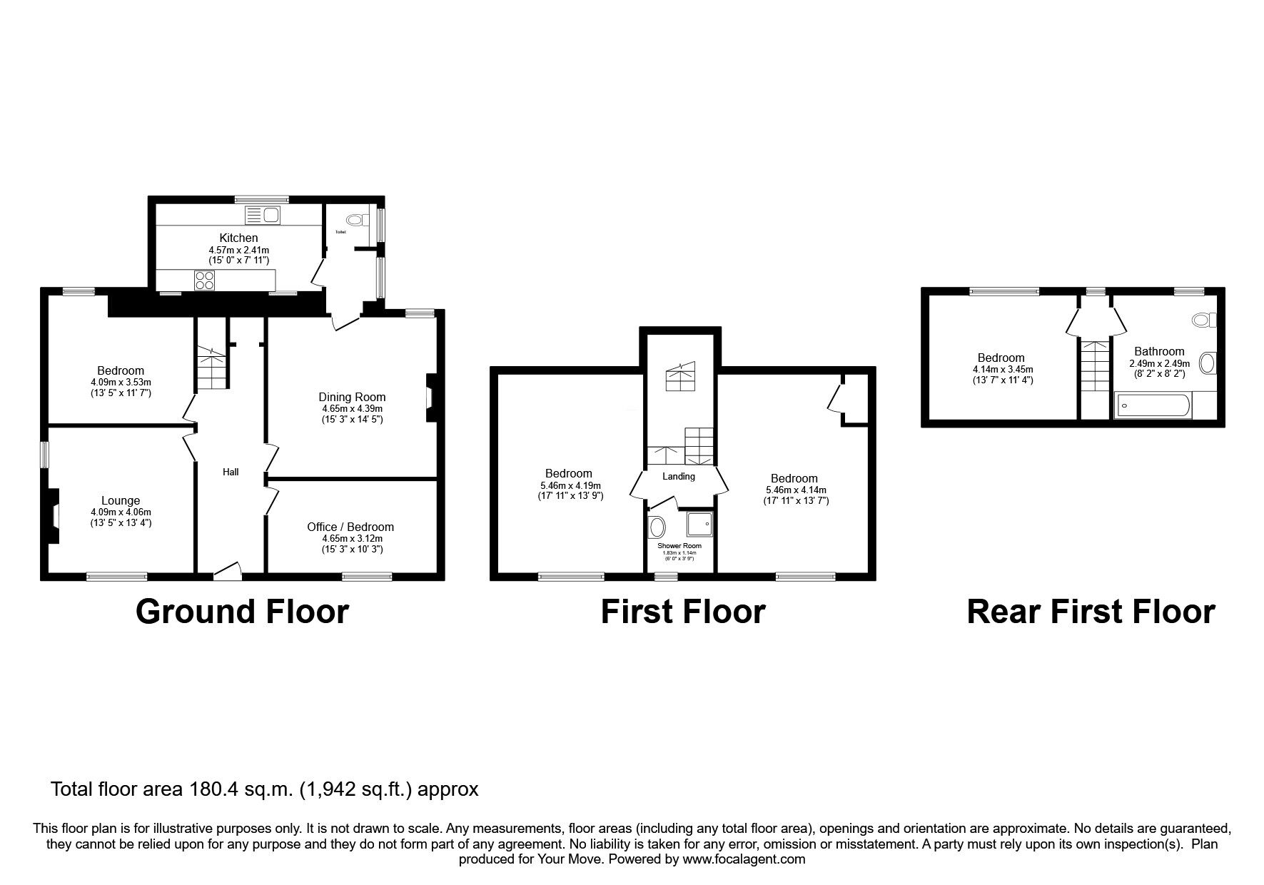 Floorplan of 4 bedroom Detached House for sale, Holywood, Dumfries, Dumfries and Galloway, DG2