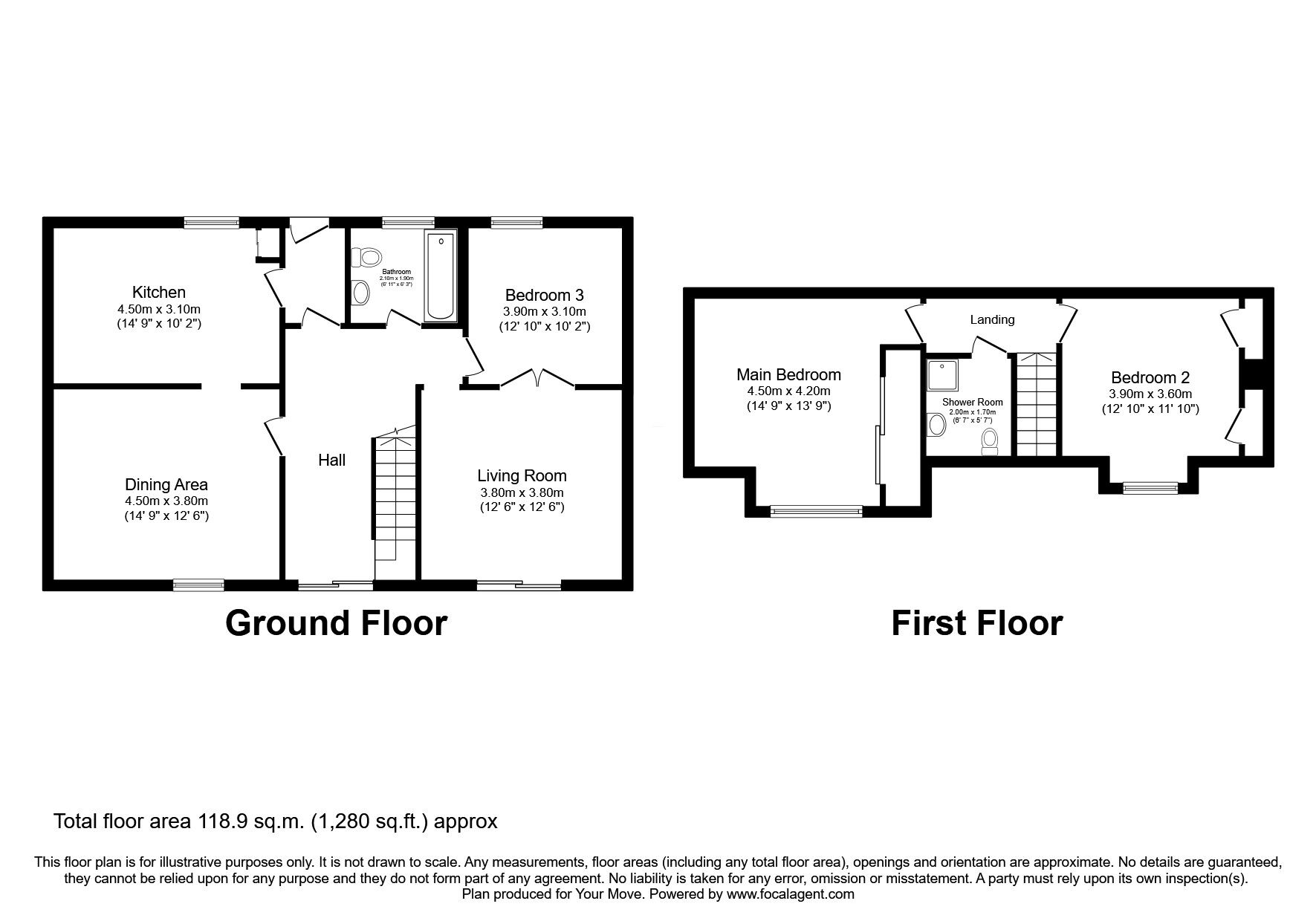 Floorplan of 3 bedroom Detached House for sale, School Lane, Moffat, Dumfries and Galloway, DG10
