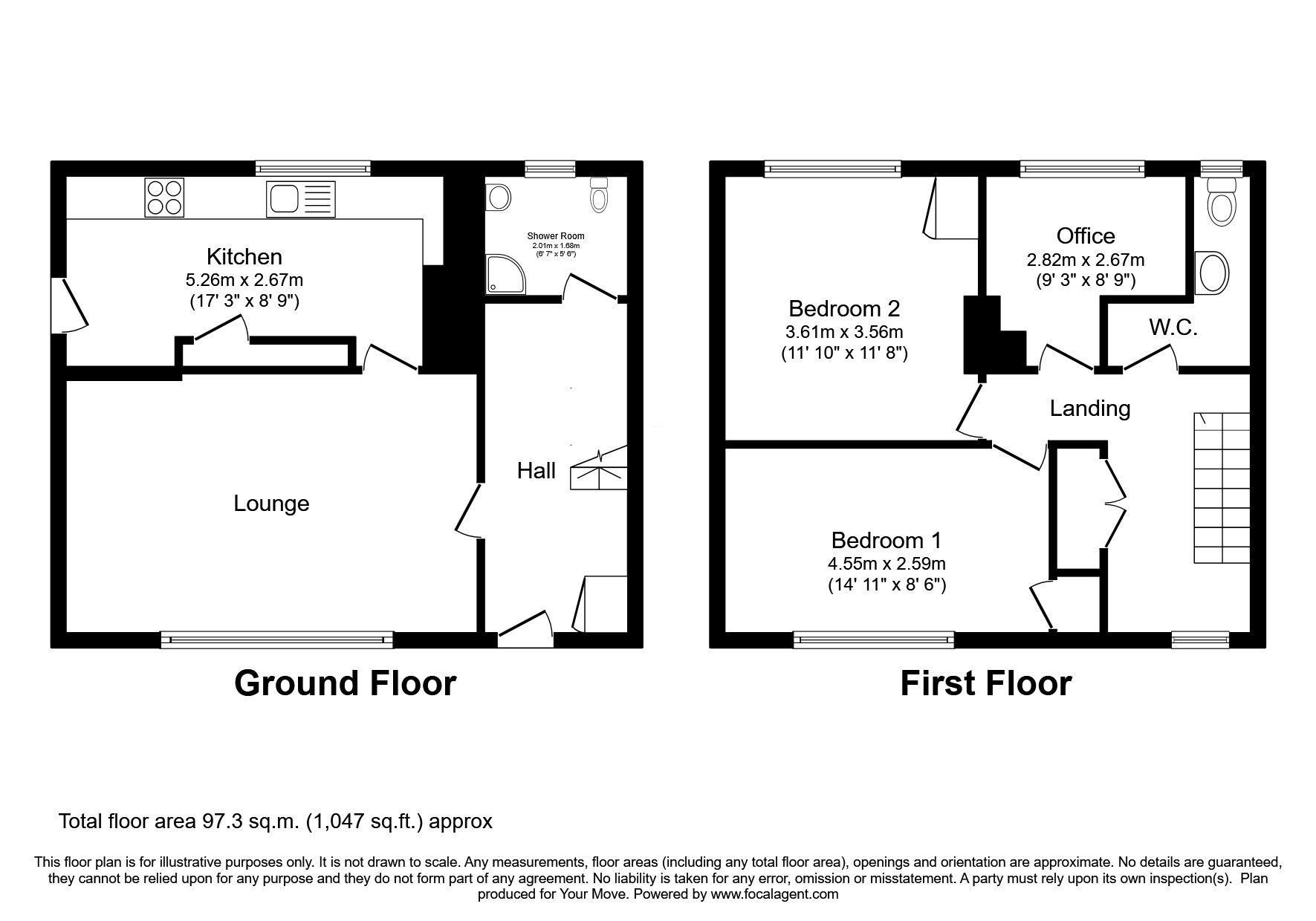 Floorplan of 3 bedroom Semi Detached House for sale, Spinney Court, Dumfries and Galloway, DG1