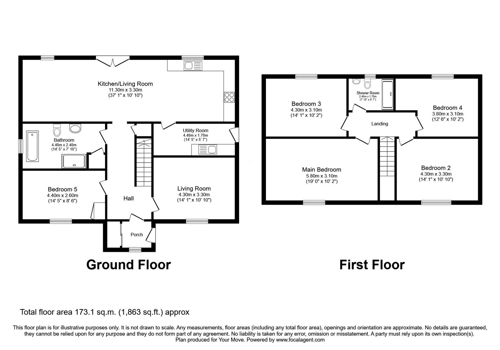 Floorplan of 4 bedroom Detached House for sale, Blackley Park Gardens, Dumfries, Dumfries and Galloway, DG2