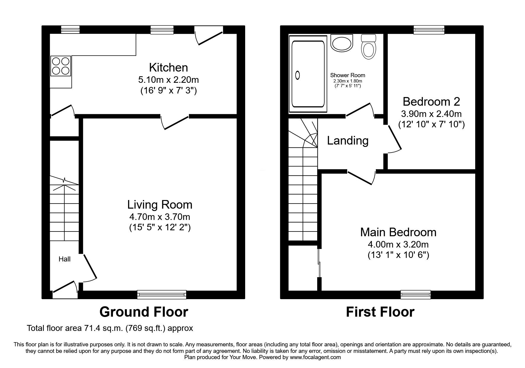 Floorplan of 2 bedroom End Terrace House for sale, Robertson Road, Kelloholm, Dumfries and Galloway, DG4