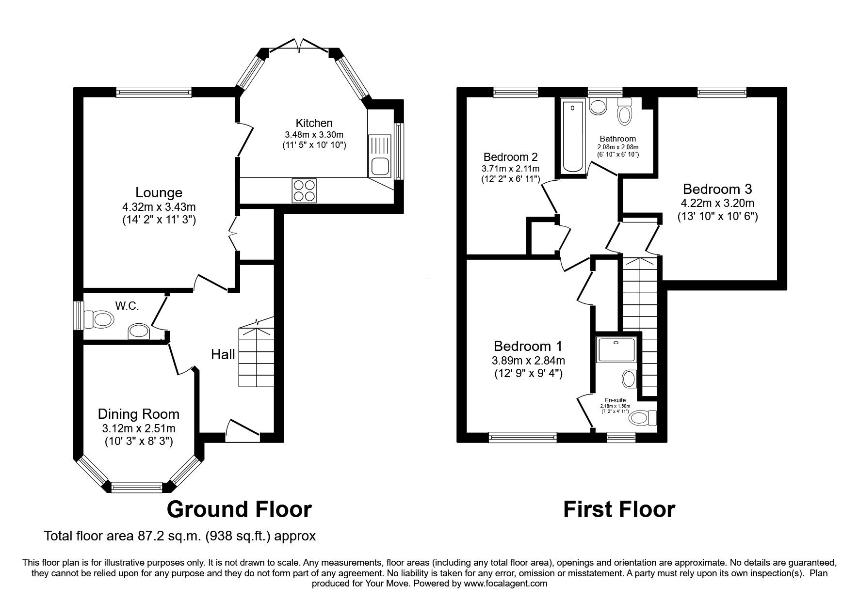 Floorplan of 3 bedroom Detached House for sale, Harkness Place, Heathhall, Dumfries and Galloway, DG1