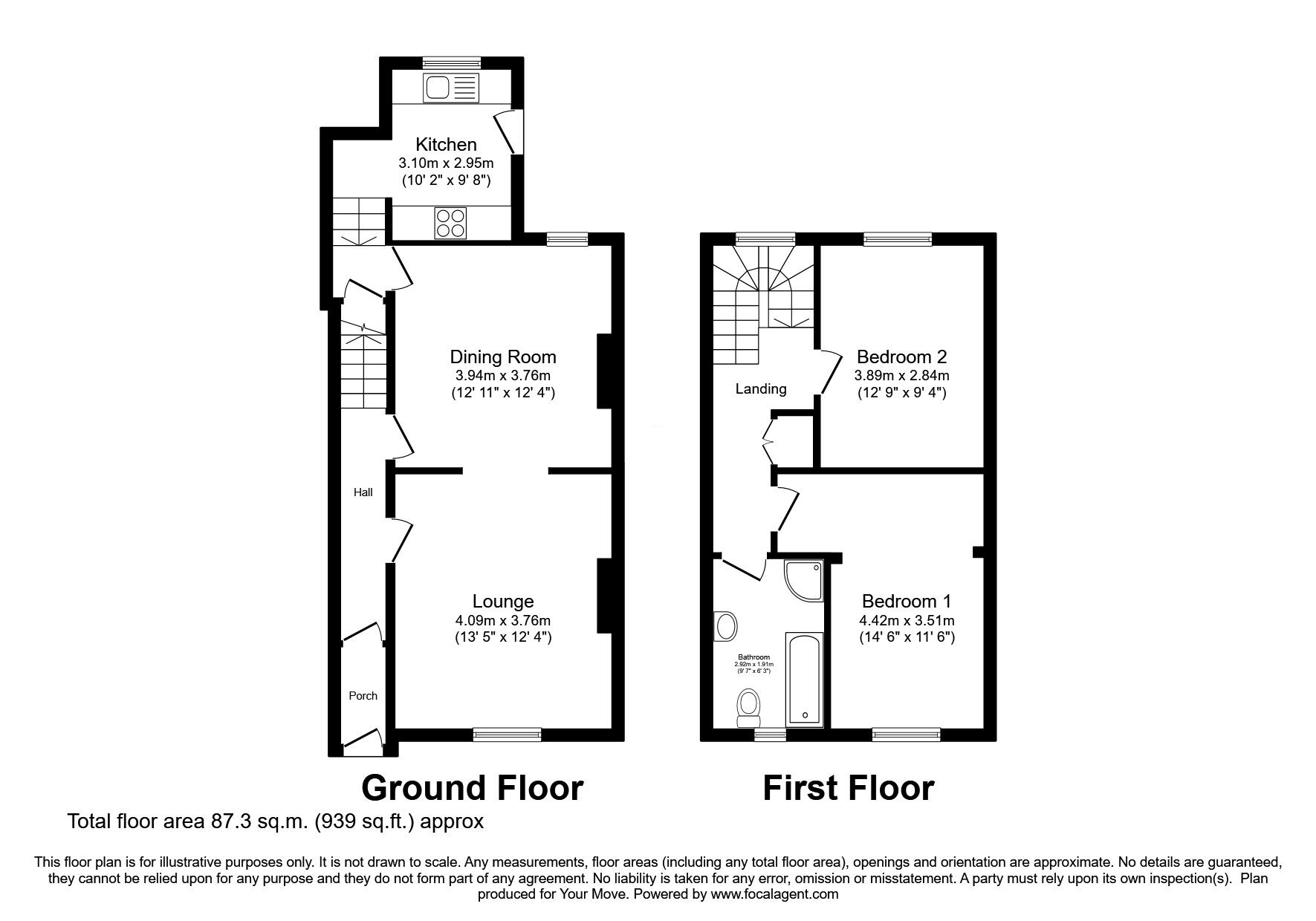 Floorplan of 2 bedroom End Terrace House for sale, Lockerbie Road, Dumfries, Dumfries and Galloway, DG1