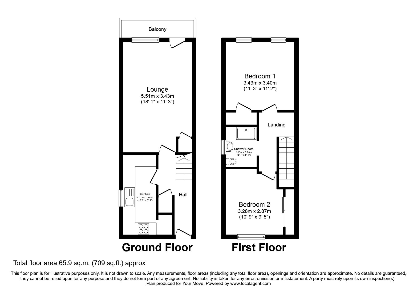 Floorplan of 2 bedroom  Flat for sale, St. Michael Street, Dumfries, Dumfries and Galloway, DG1