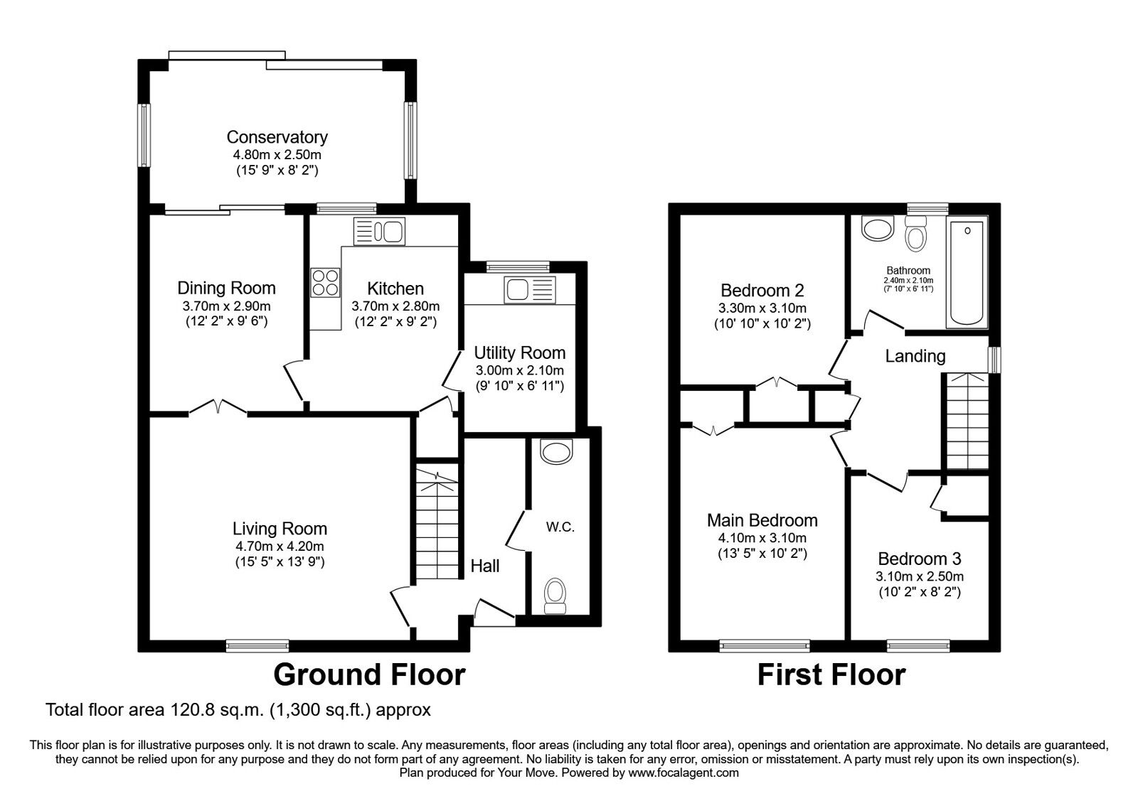 Floorplan of 3 bedroom Detached House for sale, Wolfgill Court, Dumfries, Dumfries and Galloway, DG1