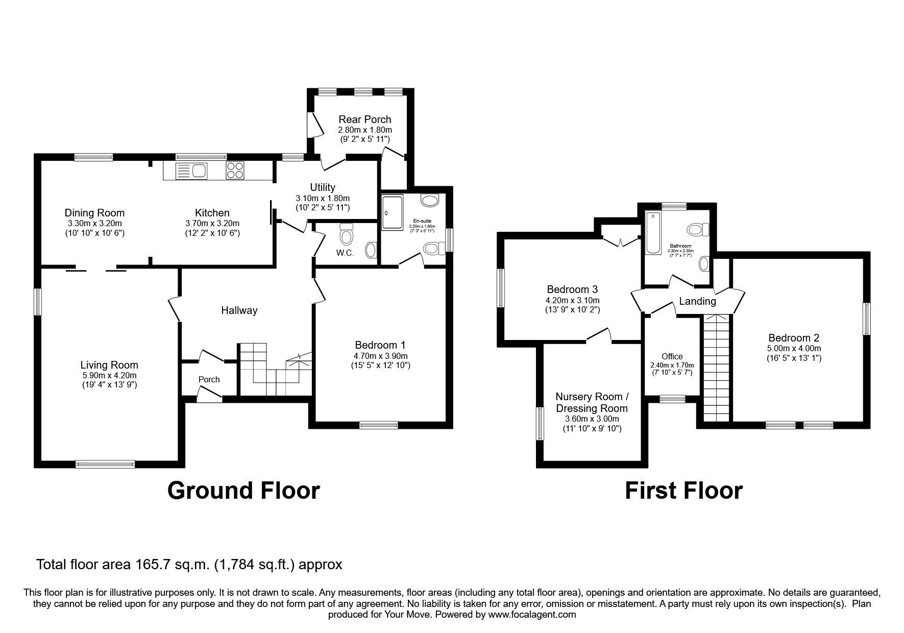 Floorplan of 3 bedroom Detached House for sale, Barhill Road, Dalbeattie, Dumfries and Galloway, DG5