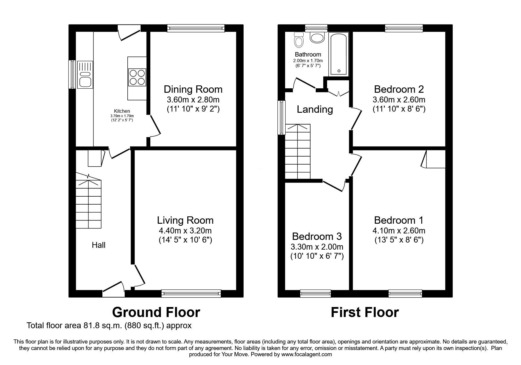 Floorplan of 3 bedroom Semi Detached House for sale, Loganbarns Crescent, Dumfries, Dumfries and Galloway, DG1