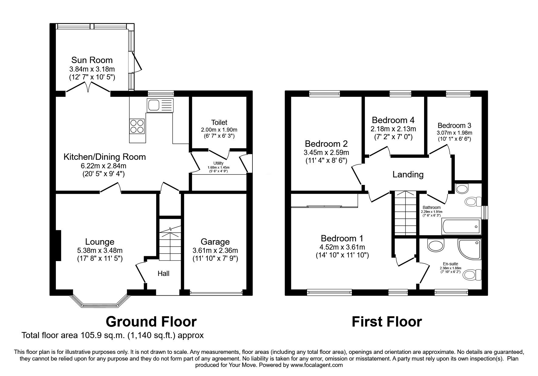 Floorplan of 4 bedroom Detached House for sale, Marchfield Place, Dumfries, Dumfries and Galloway, DG1