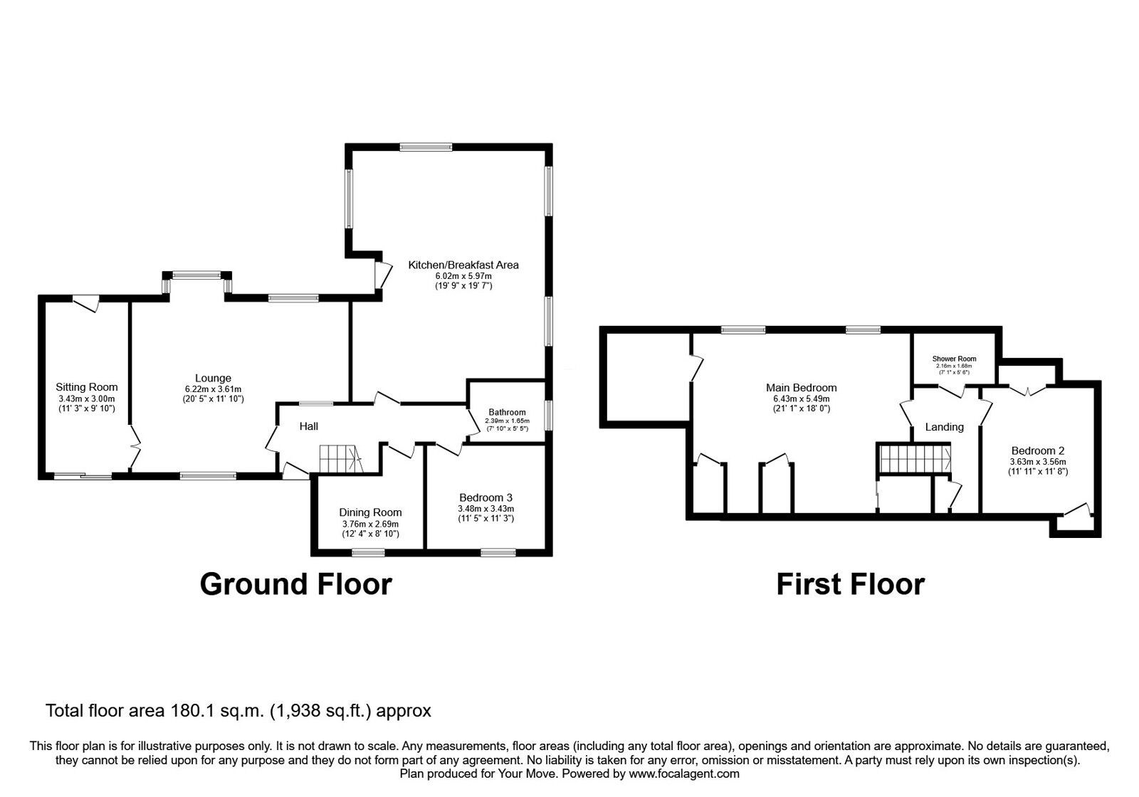 Floorplan of 4 bedroom Detached House for sale, St. Cuthberts Avenue, Dumfries, Dumfries and Galloway, DG2