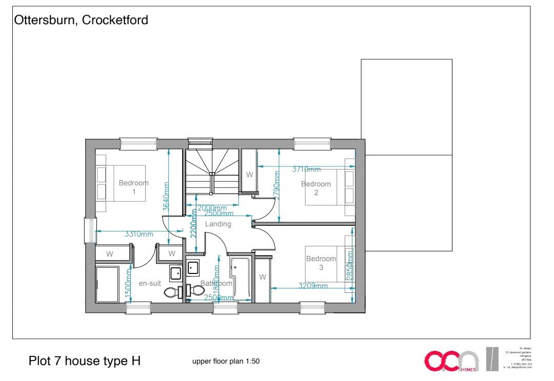 Floorplan of 3 bedroom Detached House for sale, Glenburn Gardens, Crocketford, Dumfries and Galloway, DG2