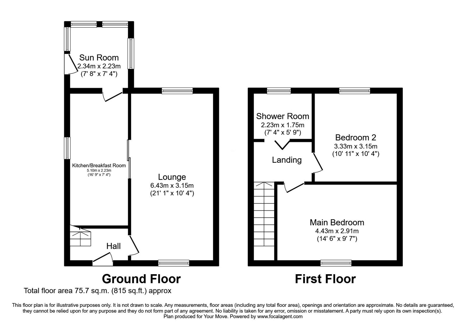 Floorplan of 2 bedroom End Terrace House for sale, Mannering Avenue, Dumfries, Dumfries and Galloway, DG2