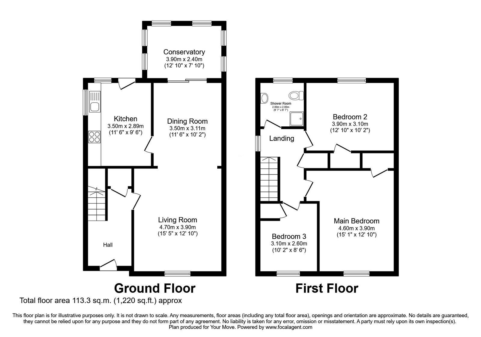 Floorplan of 3 bedroom Detached House for sale, Airds Drive, Dumfries, Dumfries and Galloway, DG1