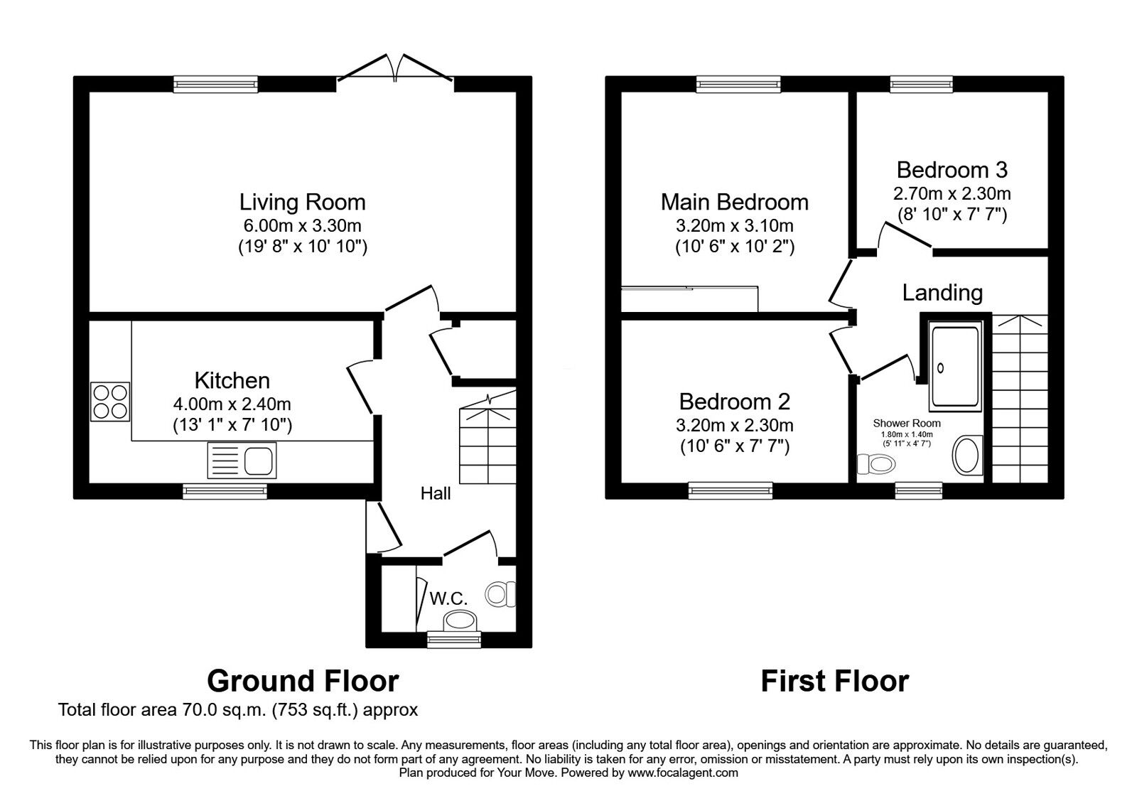 Floorplan of 3 bedroom Semi Detached House for sale, John Crabbe Crescent, Kirkton, Dumfries and Galloway, DG1