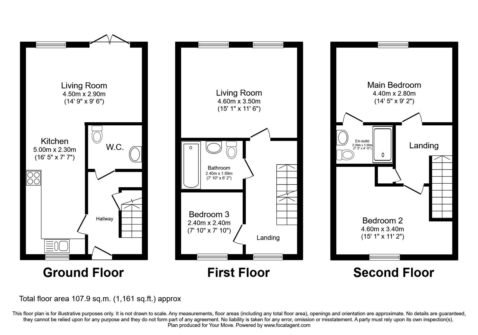 Floorplan of 3 bedroom End Terrace House for sale, Birchwood Way, Dumfries, Dumfries and Galloway, DG1