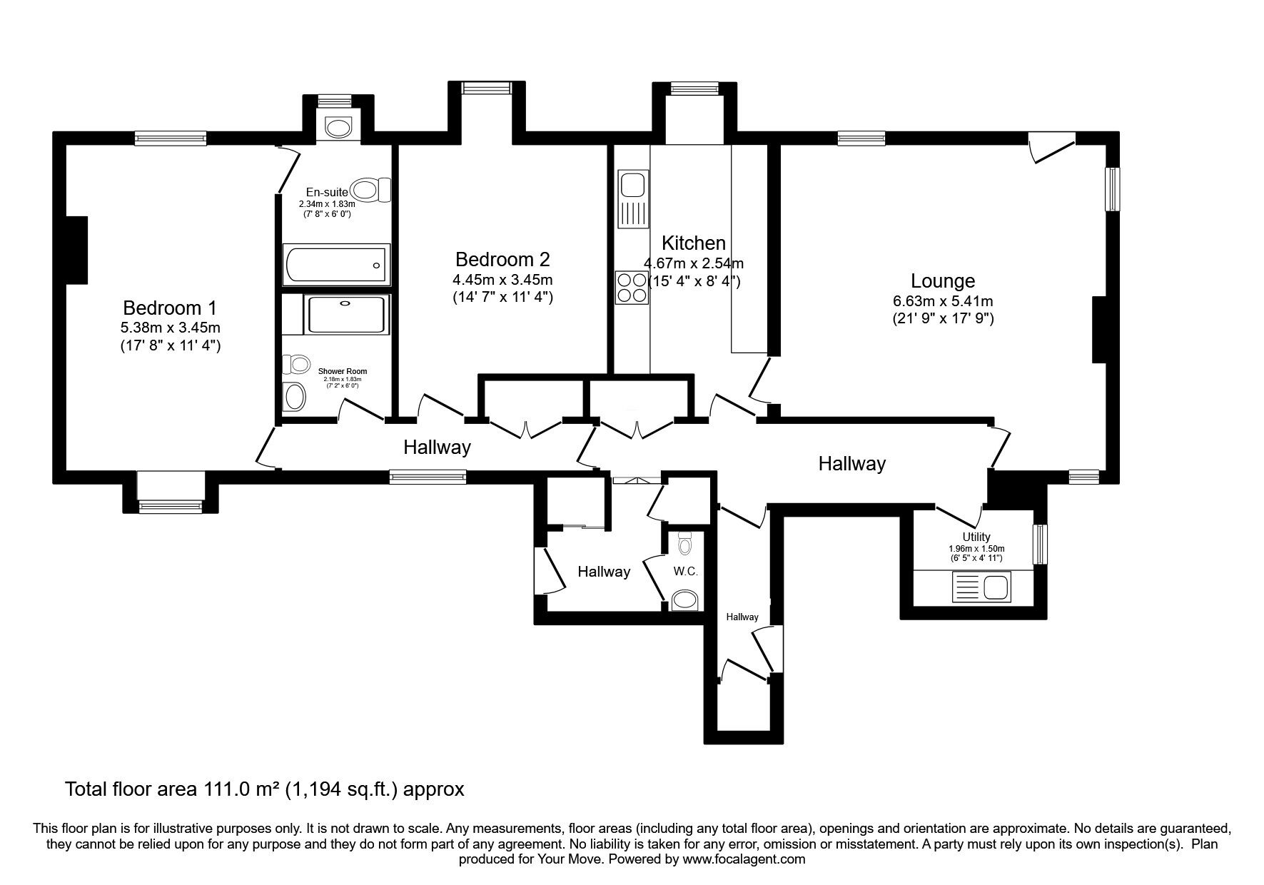 Floorplan of 2 bedroom  Flat for sale, Ann Street, Gatehouse of Fleet, Dumfries and Galloway, DG7