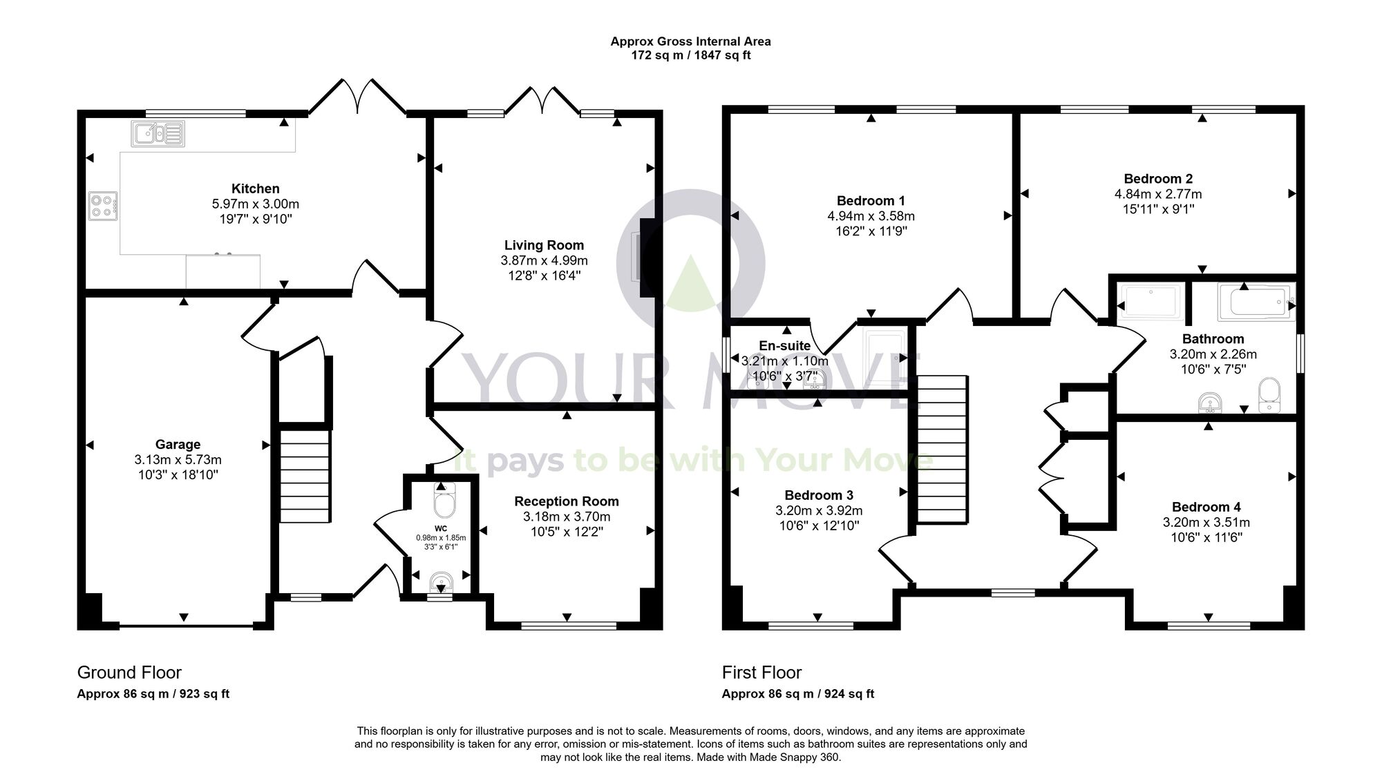 Floorplan of 4 bedroom Detached House for sale, Carlyle Drive, Dumfries, Dumfries and Galloway, DG1