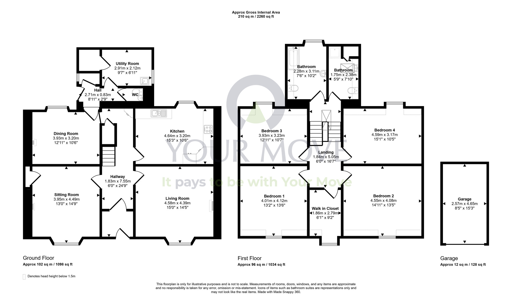 Floorplan of 4 bedroom Detached House for sale, Hillside Terrace, Moffat, Dumfries and Galloway, DG10