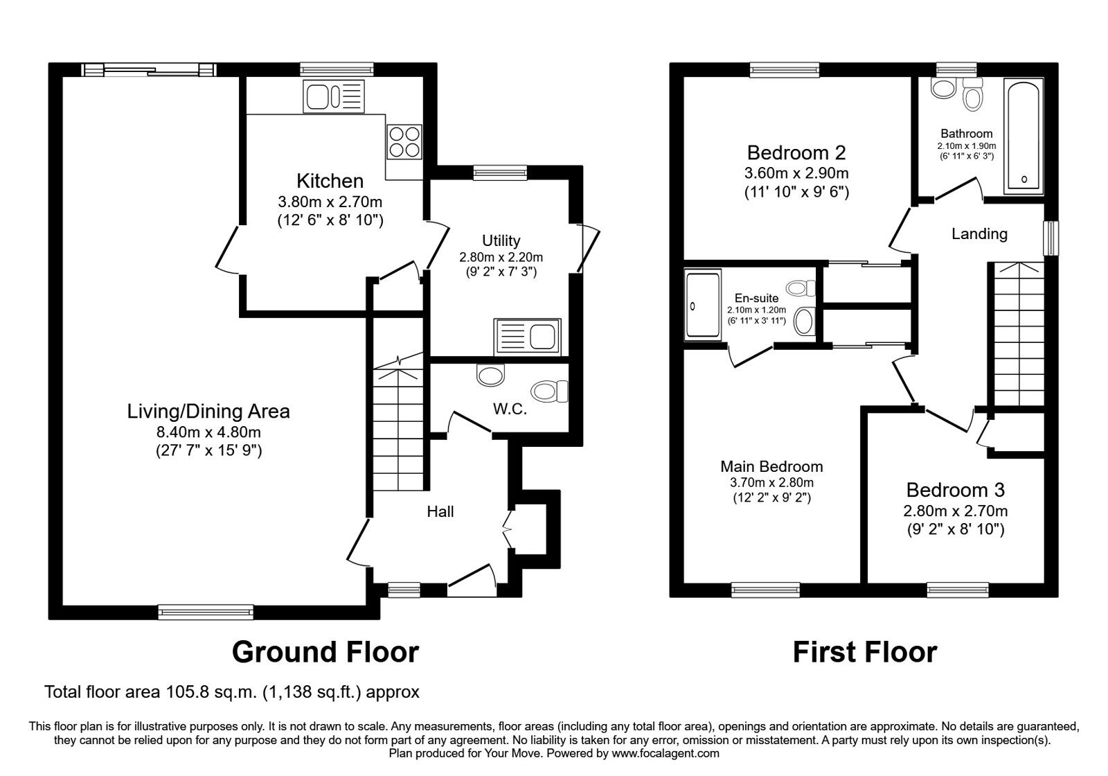Floorplan of 3 bedroom Detached House for sale, Birchwood Road, Dumfries, Dumfries and Galloway, DG1