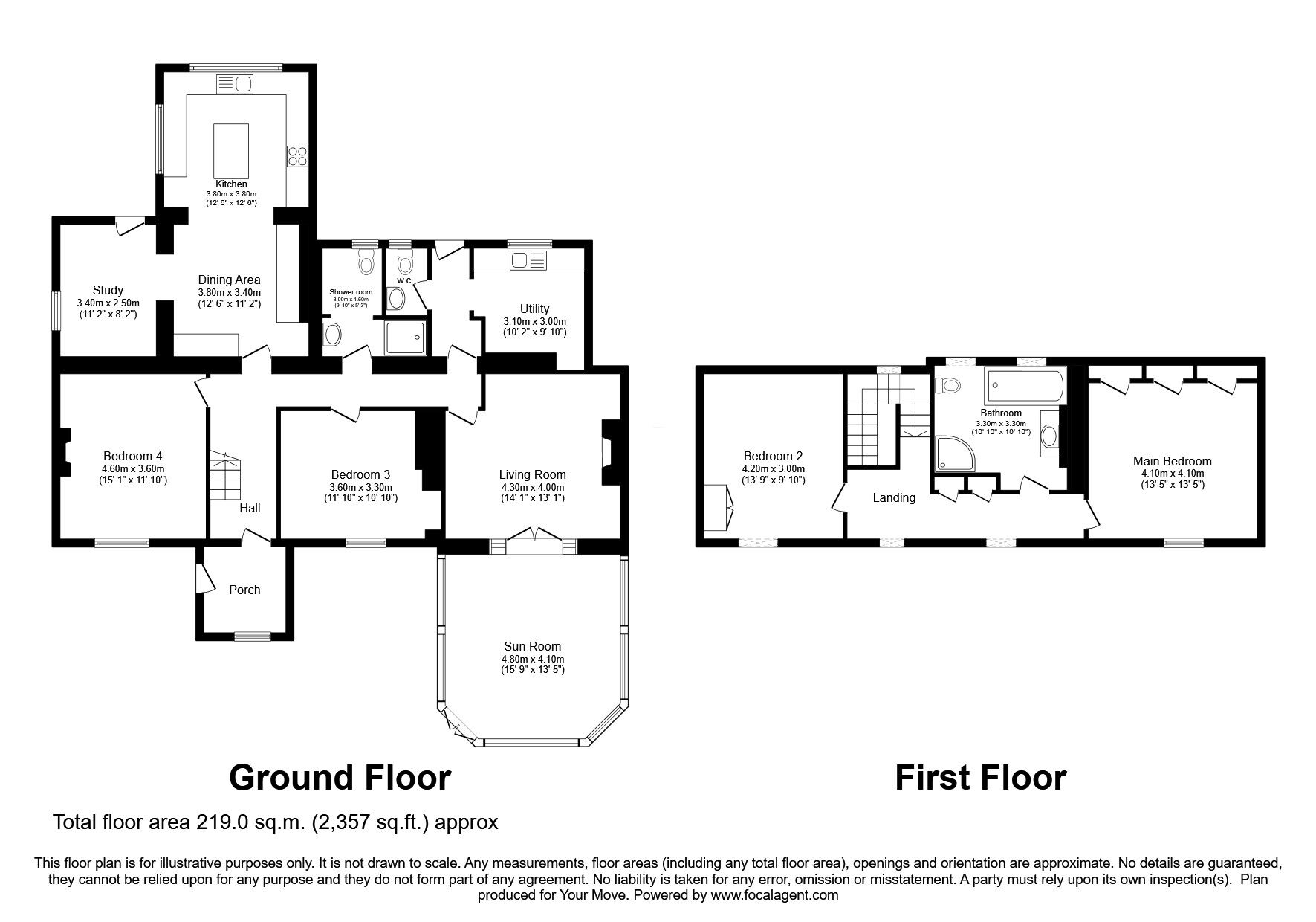 Floorplan of 4 bedroom Detached House for sale, Ruthwell, Dumfries, Dumfries and Galloway, DG1