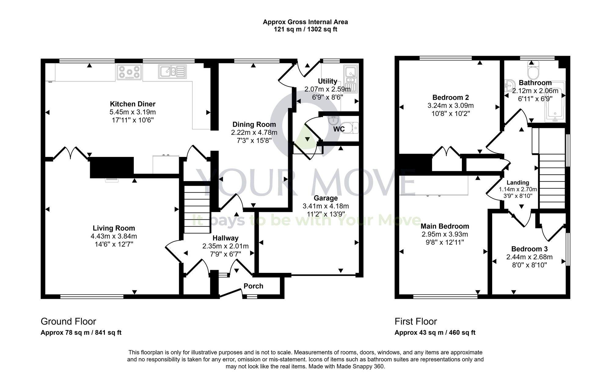 Floorplan of 3 bedroom Link Detached House for sale, Noblehill Avenue, Dumfries and Galloway, DG1