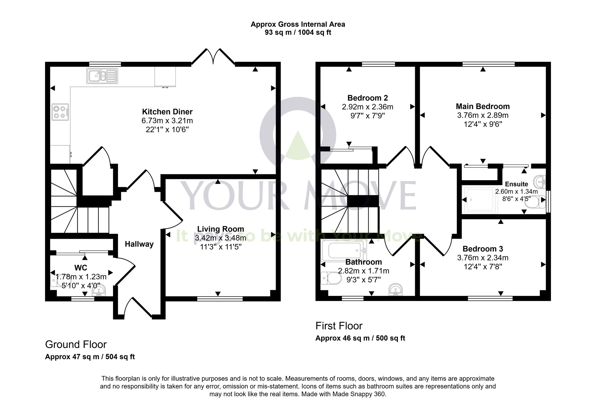 Floorplan of 3 bedroom Link Detached House for sale, Glenburn Gardens, Crocketford, Dumfries and Galloway, DG2