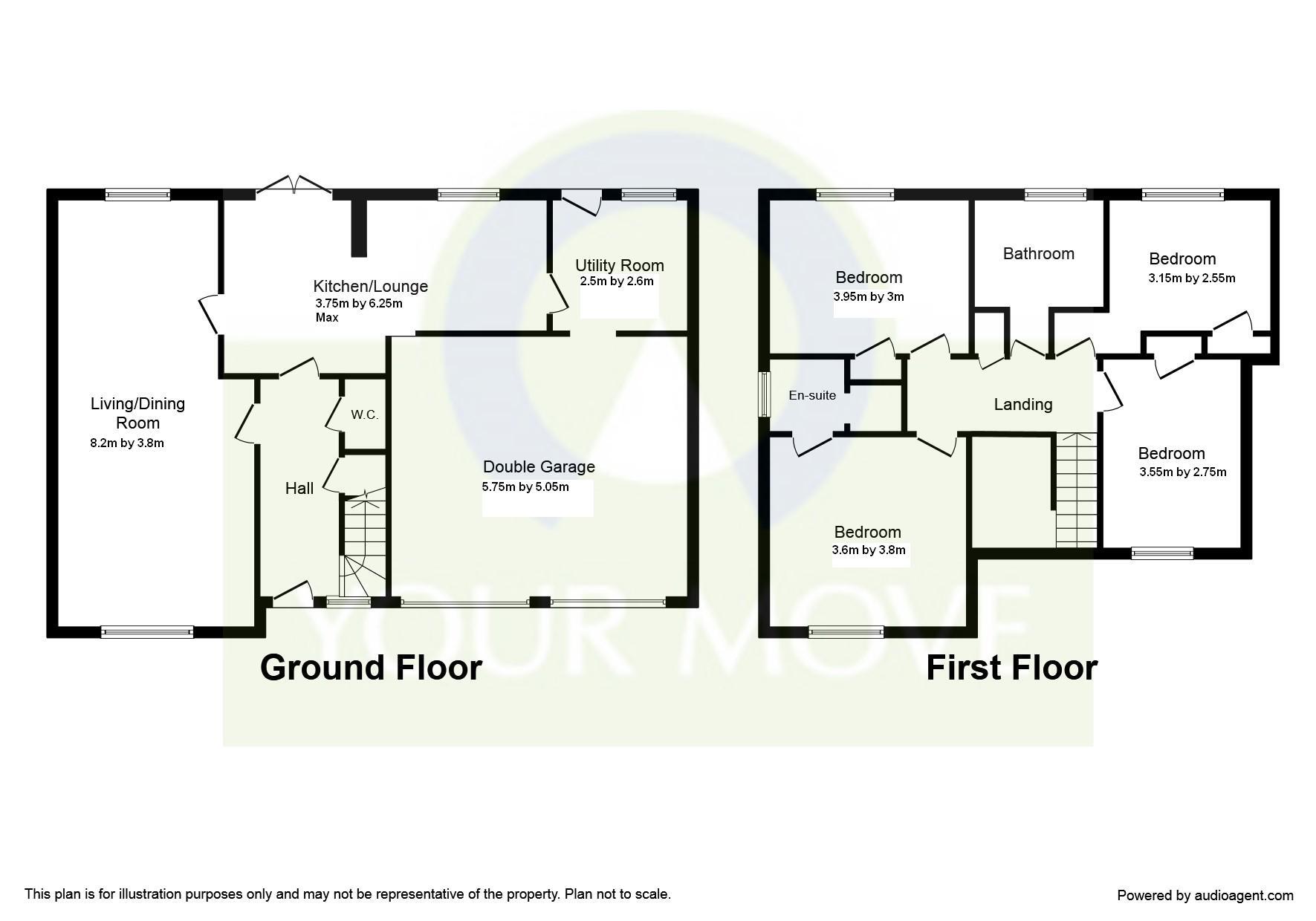 Floorplan of 4 bedroom Detached House to rent, Greenpark Lane, Lockerbie, Dumfries and Galloway, DG11