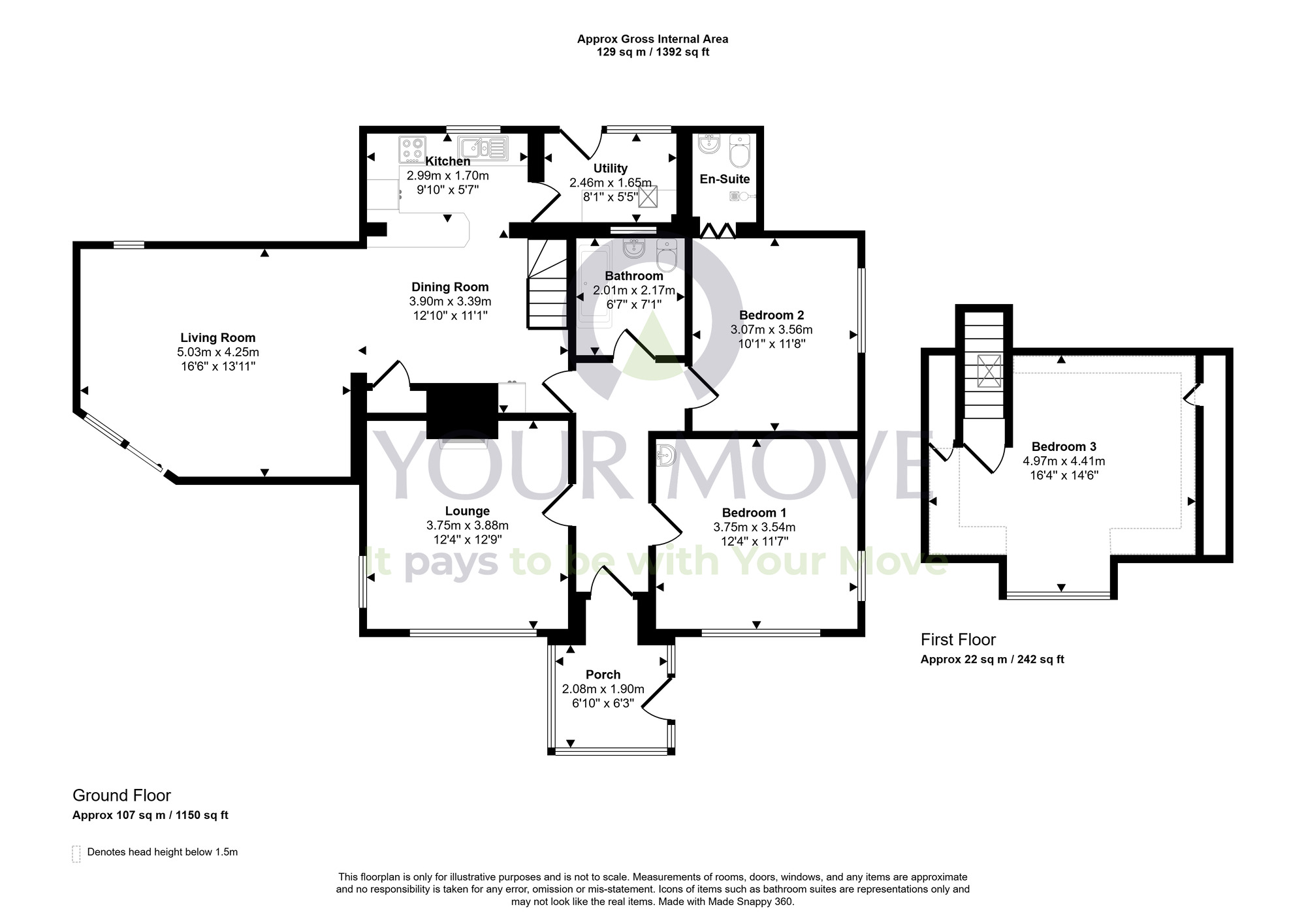 Floorplan of 3 bedroom Detached House for sale, Kippford, Dalbeattie, Dumfries and Galloway, DG5