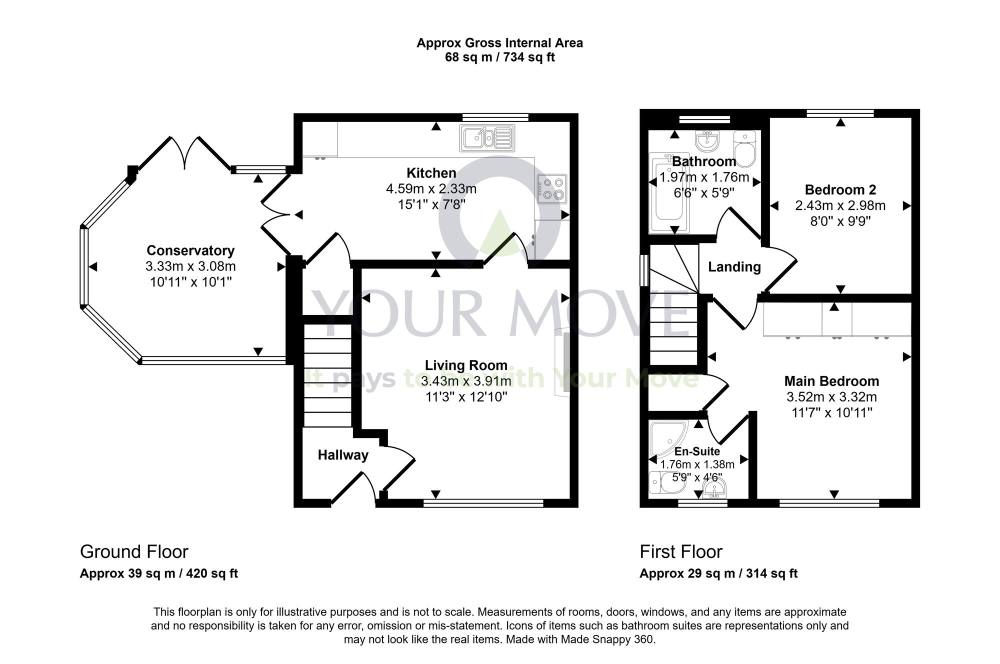 Floorplan of 2 bedroom Semi Detached House for sale, Jericho Place, Heathhall, Dumfries and Galloway, DG1