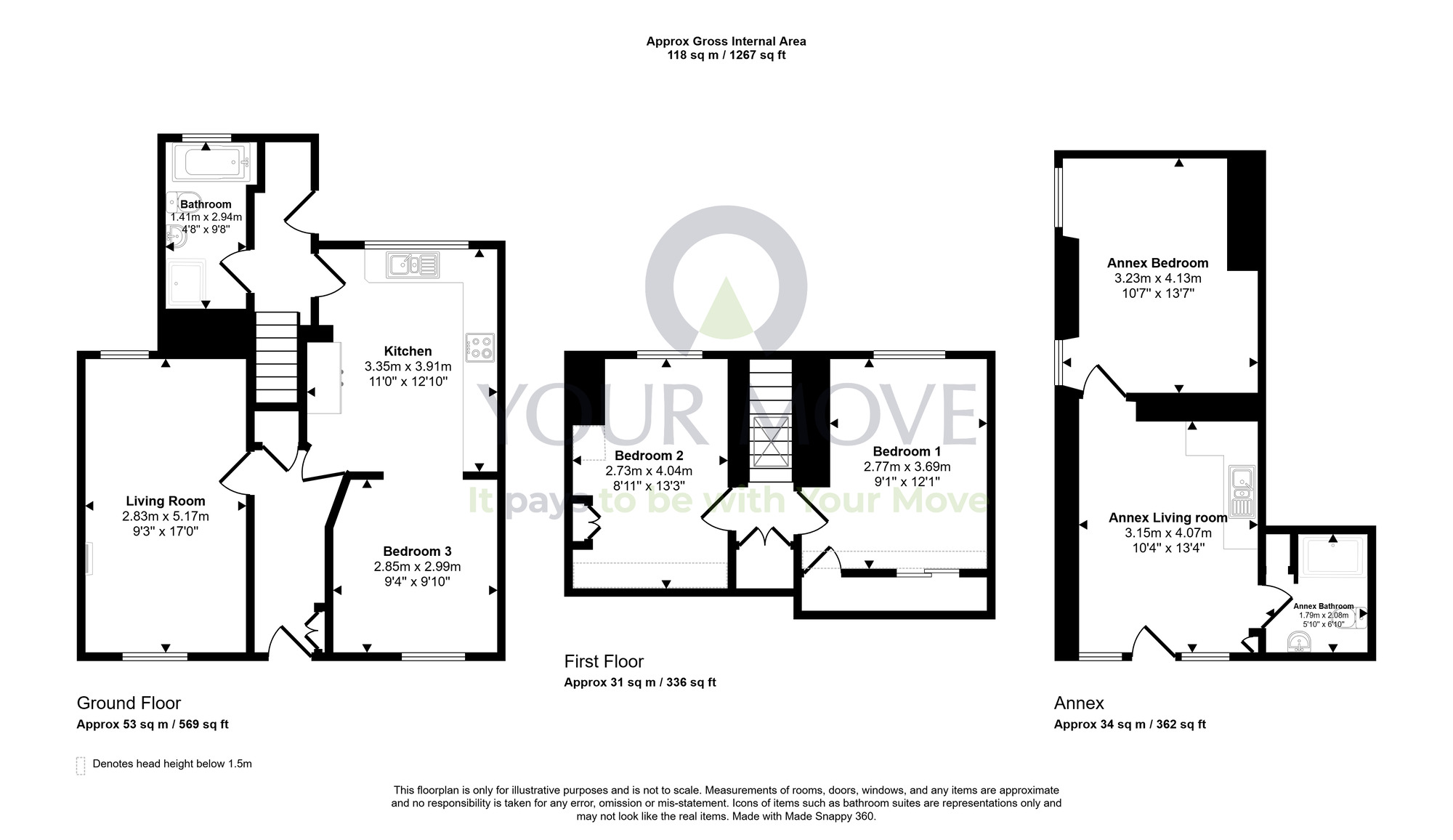 Floorplan of 2 bedroom Semi Detached House for sale, Main Street, Kirkcowan, Dumfries and Galloway, DG8
